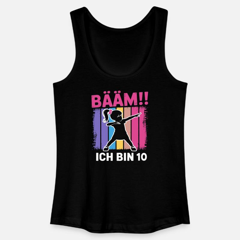 Bääm Ich bin 10 Dabbing Mädchen 10. Geburtstag - Frauen Bio Tank Top - Schwarz