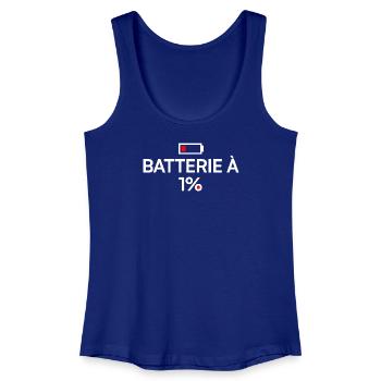 1% Humor moderne Ermüdungsbatterie - Frauen Bio Tank Top - Königsblau - Vorne