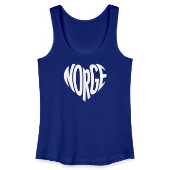 Norge, Norvège : Faute de frappe cardiaque - Débardeur bio Femme - bleu roi - Devant