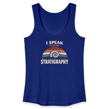 Ich spreche Stratigraphie | Geologie Fossilien - Frauen Bio Tank Top - Königsblau - Vorne