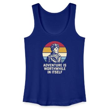 Amelia Earhart Das Abenteuer ist lohnenswert - Frauen Bio Tank Top - Königsblau - Vorne