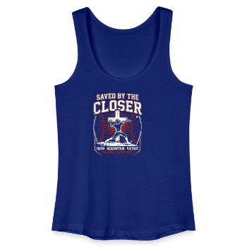 Sauvés par le Closer Christian Baseball Jesus - Débardeur bio Femme - bleu roi - Devant