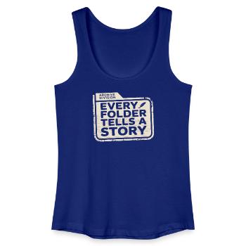 Jeder Ordner erzählt eine Geschichte - Frauen Bio Tank Top - Königsblau - Vorne