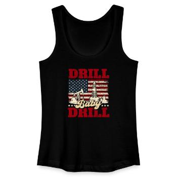 Drill Baby Bohrer Ölfeldarbeiter - Frauen Bio Tank Top - Schwarz - Vorne