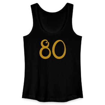 80 - Frauen Bio Tank Top - Schwarz - Vorne