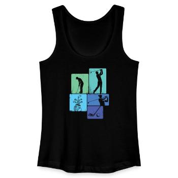 Scenic Golf Course Fairway Lover Style - Women’s Organic Tank Top - black - Front