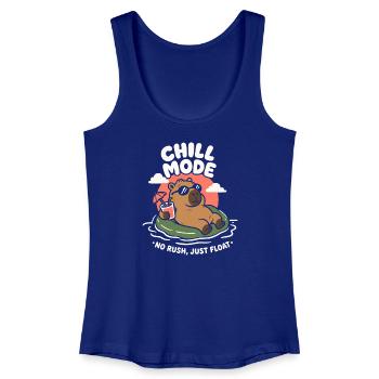 Chill Mode Summer Capybara - Women’s Organic Tank Top - royal blue - Front