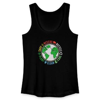 Global Environmental Rescue Logo - Débardeur bio Femme - noir - Devant