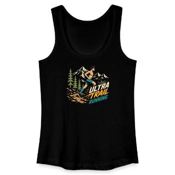 Ultra Trail Running - Débardeur bio Femme - noir - Devant
