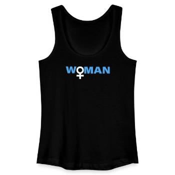 WOMAN - Frauen Bio Tank Top - Schwarz - Vorne