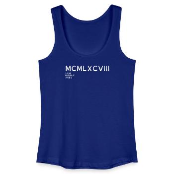 1998_LINE_white - Women’s Organic Tank Top - royal blue - Front
