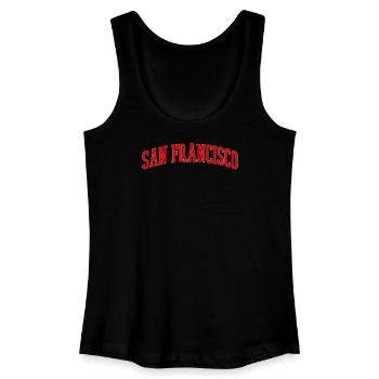 San Francisco Arch Lettering - Women’s Organic Tank Top - black - Front
