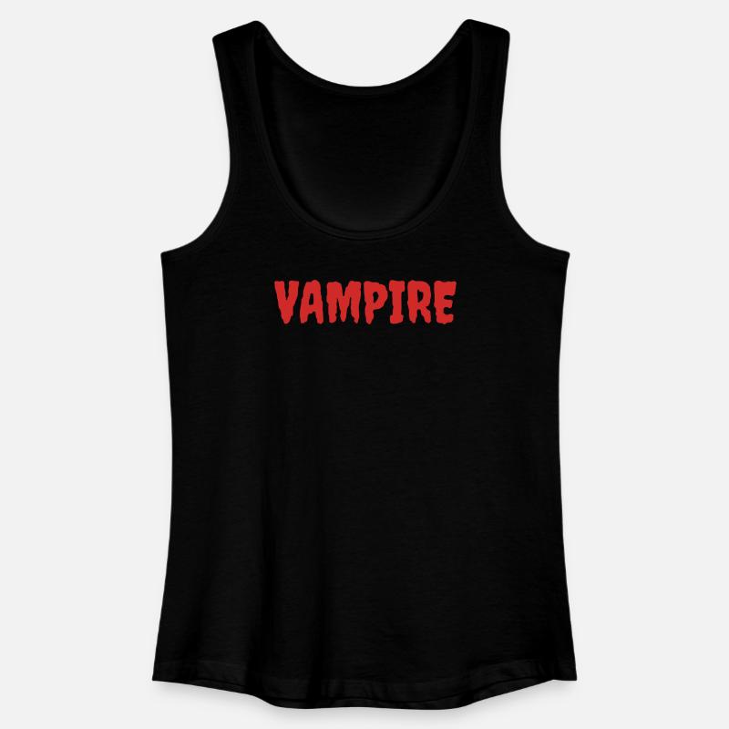 Vampire Silhouette Art T-Shirt Design - Women’s Organic Tank Top - black