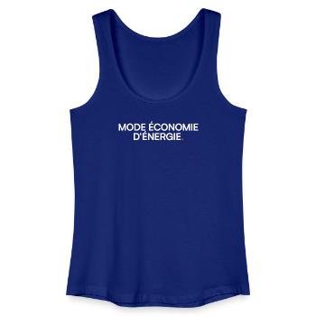 Energiesparmodus, Humor, Müdigkeit - Frauen Bio Tank Top - Königsblau - Vorne
