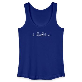 Kajak Heartbeat Hirsch Silhouette - Frauen Bio Tank Top - Königsblau - Vorne