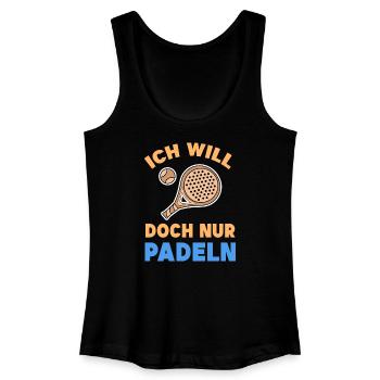 Player Racket Tournament Statement Sport Balls - Women’s Organic Tank Top - black - Front