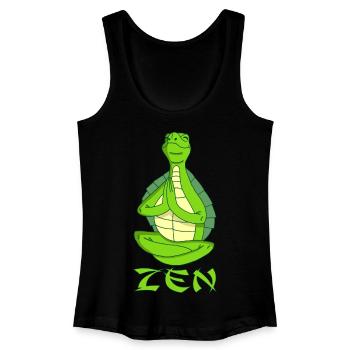 Yogi Schildkröte - Frauen Bio Tank Top - Schwarz - Vorne