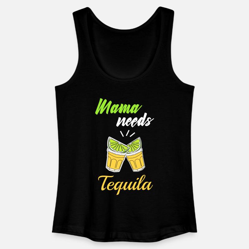 Mama needs Tequila - Muttertag Bad Party Mexiko - Frauen Bio Tank Top - Schwarz