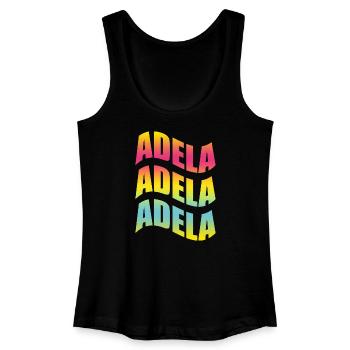 Adela T-Shirt mit Welleneffekt T-Shirt mit Welleneffekt - Frauen Bio Tank Top - Schwarz - Vorne