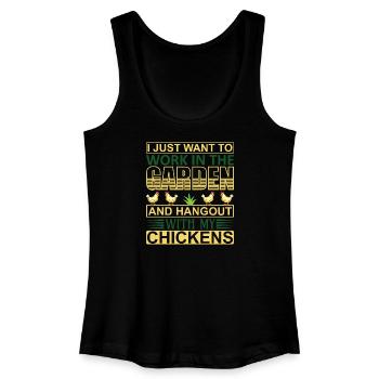 Hang out in garden with chicks - Women’s Organic Tank Top - black - Front