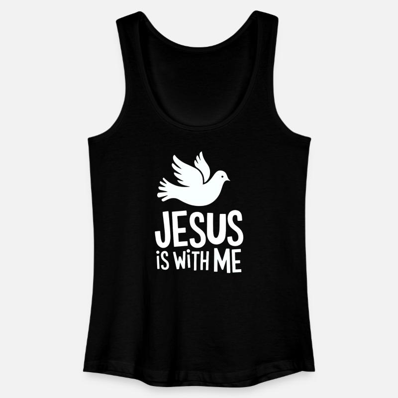 Jesus is with me - Women’s Organic Tank Top - black