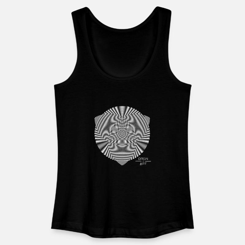 Techno / Crop Circle / DREW ART - Frauen Bio Tank Top - Schwarz