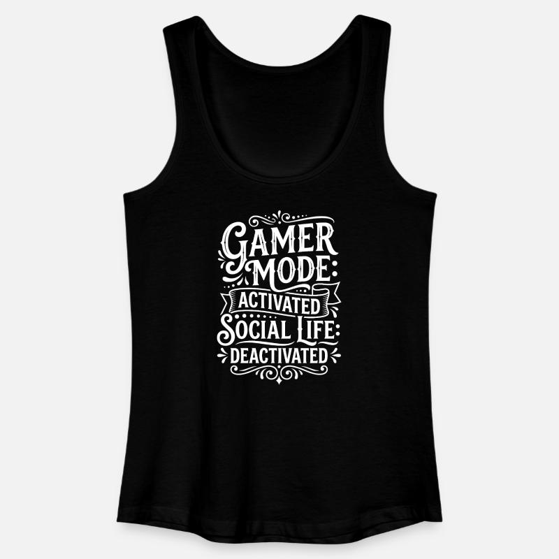 Conception activée par le mode Gamer - Débardeur bio Femme - noir