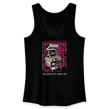 Racer Arcade Neon Retro - Débardeur bio Femme - noir - Devant