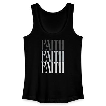 Glaubens Typografie Glaube macht Hoffnung - Frauen Bio Tank Top - Schwarz - Vorne