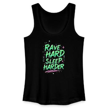 Motivierende Beleuchtung Rave Neon - Frauen Bio Tank Top - Schwarz - Vorne