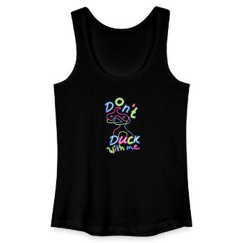 Don ́t Duck with me Neon - Women’s Organic Tank Top - black - Front