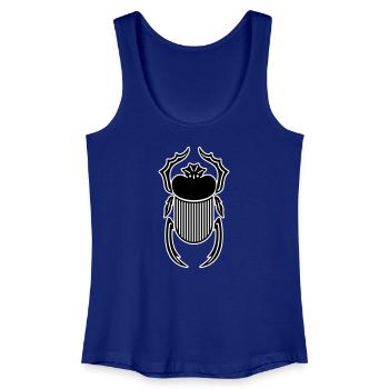 Mystic Scarabée : T-shirt symbolique - Débardeur bio Femme - bleu roi - Devant