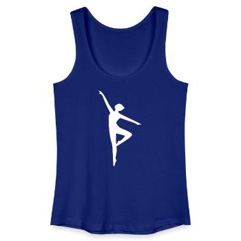 Sport Silhouetten Schatten Schattenfigur weiß - Frauen Bio Tank Top - Königsblau - Vorne