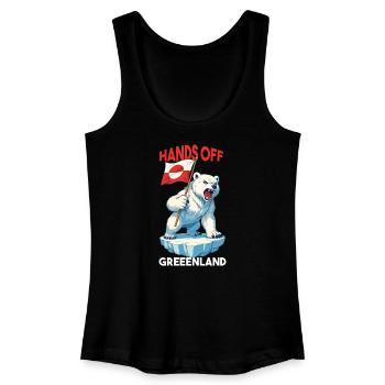 Hands Off Greenland - Frauen Bio Tank Top - Schwarz - Vorne