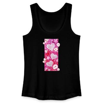 Mandelblüten Herzen - Sonja Ariel von Staden - Frauen Bio Tank Top - Schwarz - Vorne