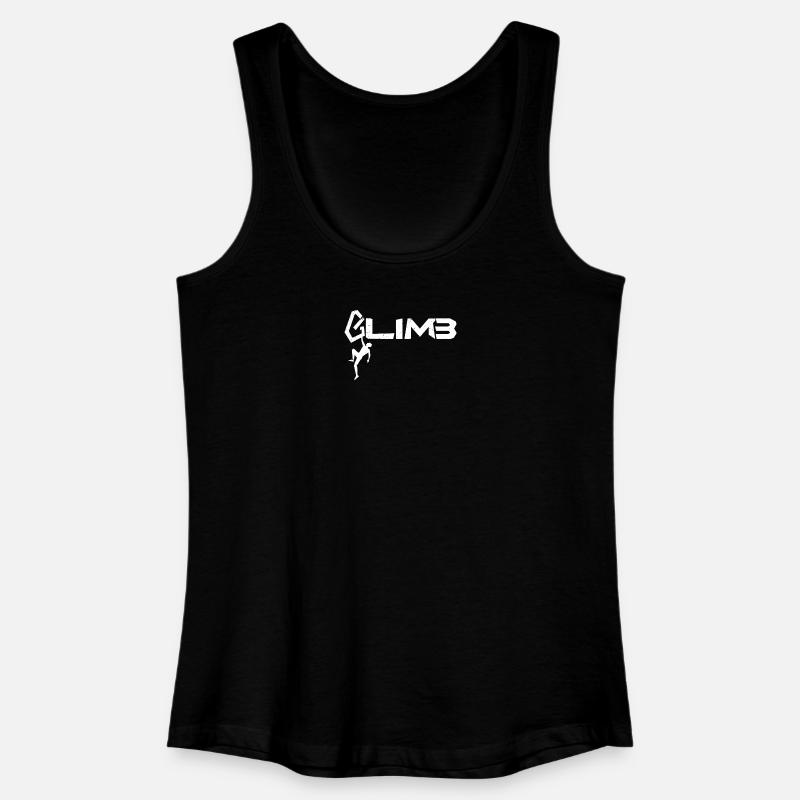 Klettern Sie mutig Emblem - Frauen Bio Tank Top - Schwarz