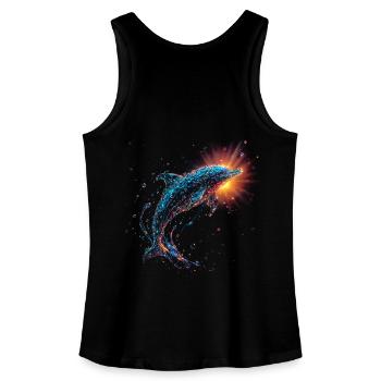 Delfin - Frauen Bio Tank Top - Schwarz - Hinten