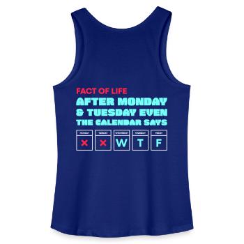 Calendar Says WTF - Women’s Organic Tank Top - royal blue - Back