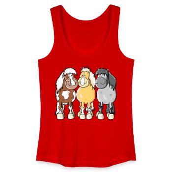 Shetty Trio - Frauen Bio Tank Top - Rot - Vorne