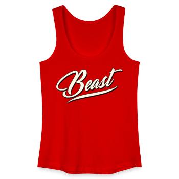 mode bête gym entraînement kraft forte puissance énergie - Débardeur bio Femme - rouge - Devant