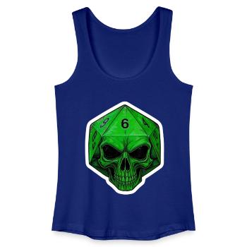 Mystischer W20 Würfel mit Totenkopf – Fantasy - Frauen Bio Tank Top - Königsblau - Vorne