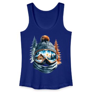 Winterlandschaft Spiegelung Goggles - Frauen Bio Tank Top - Königsblau - Vorne