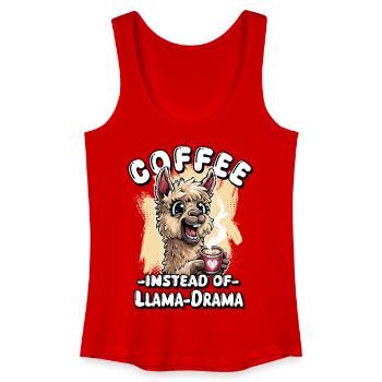 Coffee instead of drama | Office Humor | Colleague Gift - Women’s Organic Tank Top - red - Front