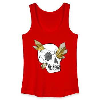Crystal Skull - Human (by Leni Riosa) - Women’s Organic Tank Top - red - Front
