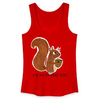 Squirrel with acorn - Women’s Organic Tank Top - red - Front