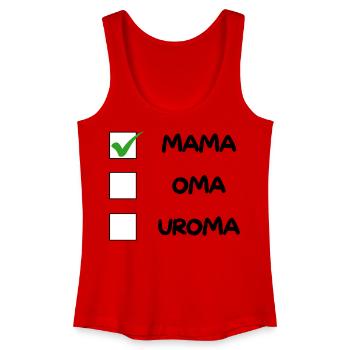 Liste de contrôle MAMA - Débardeur bio Femme - rouge - Devant