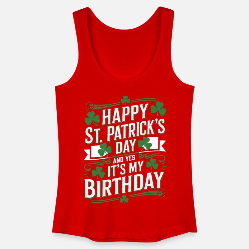 StPatrick Geburtstag – Happy Birthday - Frauen Bio Tank Top - Rot