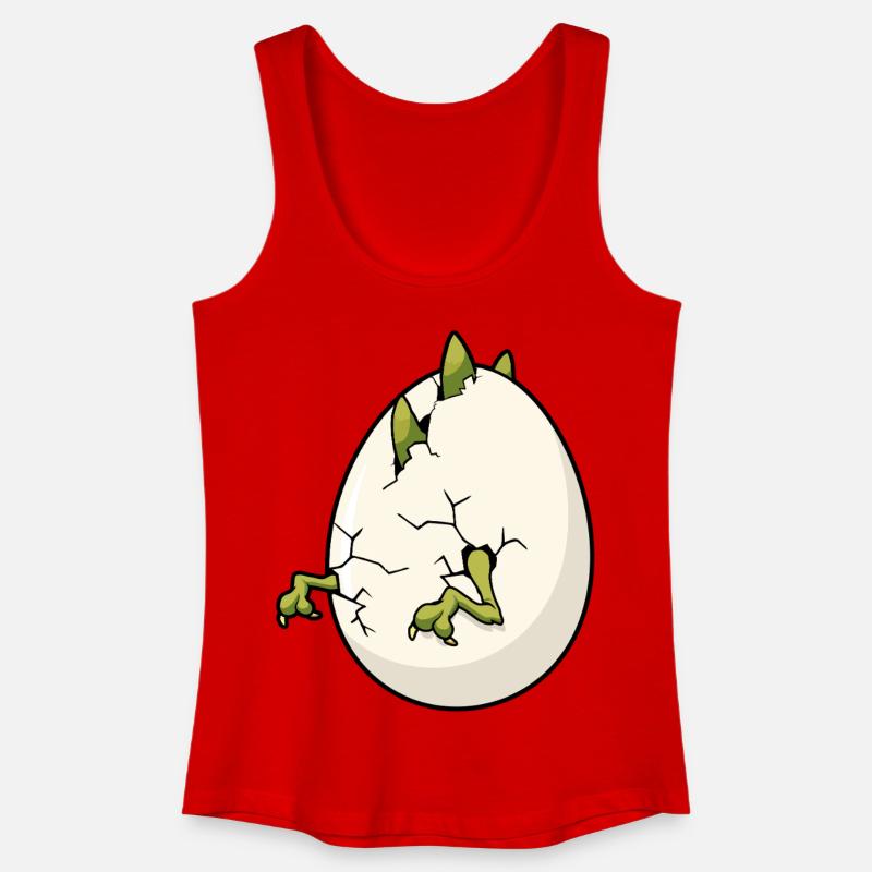 Cracked Egg Bloom Easter - Women’s Organic Tank Top - red