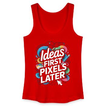 Graphic Designer Ideas First Pixels Visual Artist - Women’s Organic Tank Top - red - Front