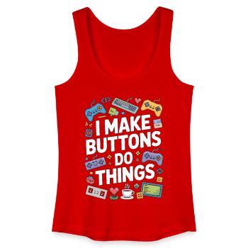 Game Developer I Make Buttons Software Developer - Women’s Organic Tank Top - red - Front